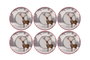 Hermia Juego de Platos de Postre Navideños Multicolor de Porcelana (6 piezas) Dimensions 19,3 x 19,3 cm
